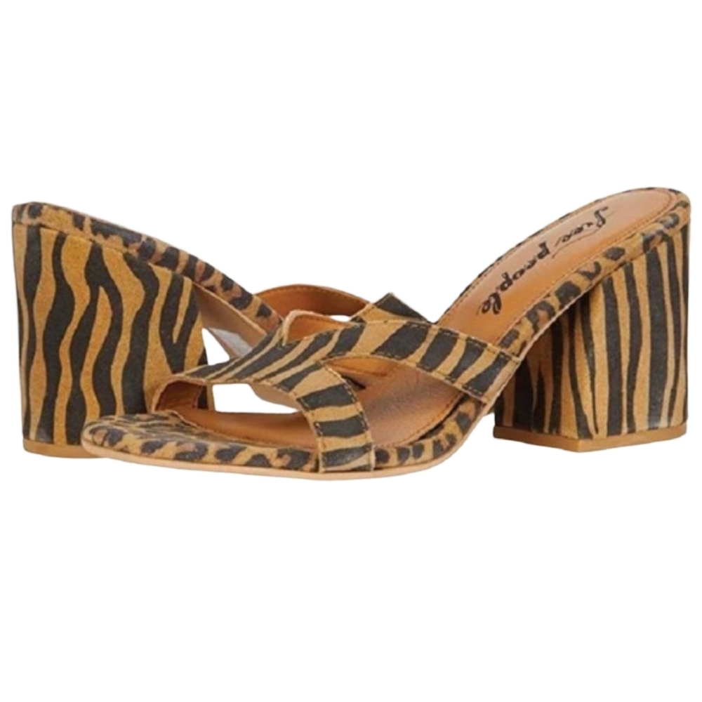 Free People Charlie Mixed Animal Print Sandals Size EU 38 (7) - Picture 8 of 12